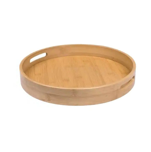 Bandeja de servicio segura para el lavavajillas rectangular de madera ecológica para vajilla Royal Party Restaurant Wedding Reception para bebidas - Product Image 5