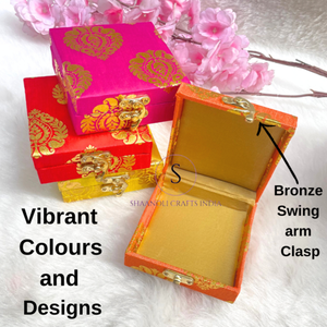 Nueva Caja de Regalo Elegante con Cierre Dorado de 4x4 Pulgadas para Bodas, Regalos de Diwali, Caja para Dulces, Recuerdos de Mehndi, Regalos Hindúes Punjabi - Product Image 4