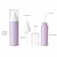 Flacon pulvérisateur vide à fine brume 30ml 50ml 80ml 100ml en PET pour cosmétiques, parfums et toniques, avec impression de logo personnalisée