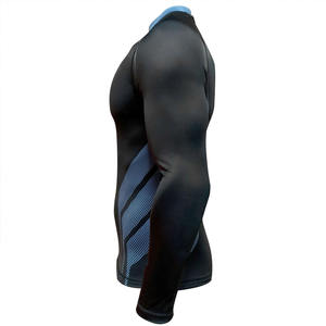 Alta calidad 100% poliéster ropa deportiva sublimación personalizada impresa manga larga MMA BJJ Rashguard secado rápido UPF 50 + compresión - Product Image 5