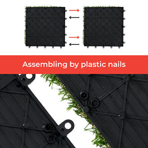 Top bon prix HPG-6202 Offre Spéciale intérieur extérieur tapis de jardin carreaux de gazon artificiel pour la décoration de paysage - Product Image 6