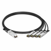 Cable de Cobre QSFP28 5G POE de Bajo Consumo, Corto Alcance y Alta Ancho de Banda, DAC Breakout 4x25G SFP28, Revestimiento Exterior de PVC/LSZH