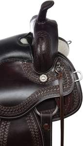 Sillines de Carreras de Caballos occidentales de diseño personalizado más vendidos Juego completo de alta calidad con cuero genuino Best Seller - Product Image 3