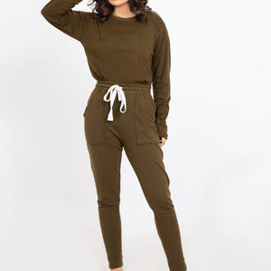 Mode hiver coton Spandex solide pleine longueur poche vierge côté hommes survêtement Slim Fit fabrication - Product Image 6