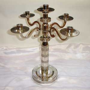 Hot Vantage Moderne luxe Fantaisie Antique argent menorah bougeoir décoration de noël pour la vie et la décoration de la maison - Product Image 4