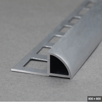 Profilé de garniture de carreaux de forme carrée en aluminium