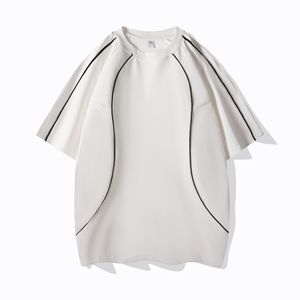 เสื้อยืดแฟชั่นแขนสั้นสำหรับผู้หญิงใหม่แผ่นรองไหล่ไม่สมมาตรเสื้อไม่มีสายรัดตกแต่งแบบอัดพลีทฤดูร้อนแสนหวาน - Product Image 5