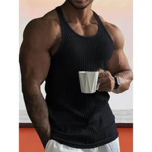 Camisetas sin mangas de gimnasio de entrenamiento de tela transpirable al por mayor, camisas sin mangas de ropa deportiva para hombres hechas a medida de la mejor calidad hechas en Pakistán - Product Image 5