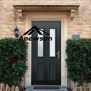 <span class=keywords><strong>Porte</strong></span> d'entrée <span class=keywords><strong>blindée</strong></span> à pivot avec fenêtres en verre, double <span class=keywords><strong>porte</strong></span> extérieure de sécurité à un battant, moderne et personnalisée en métal, acier et aluminium - Product Image 2