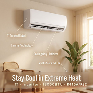 <span class=keywords><strong>Climatiseur</strong></span> Inverter Split 18000 BTU R410a 220V 50Hz, Unité Murale de Refroidissement Simple, Fournisseur pour Distributeurs en Afrique - Product Image 2