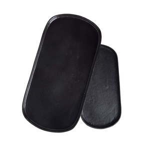 Juego de mesa auxiliar de aluminio y hierro hecho a mano, mesa auxiliar de sofá de diseño único con tapa Ovalada para muebles de sala de estar y dormitorio - Product Image 3