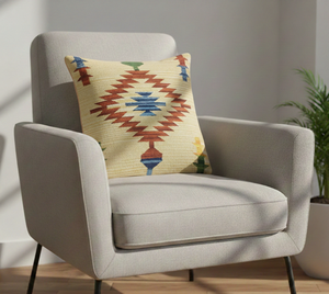 Modern Customizable Cotton Beige Color Woven Square <b>Cushion</b> <b>Cover</b> with Floral Pattern Zipper Closure Washable for Home Hotel Use - Product Image 4