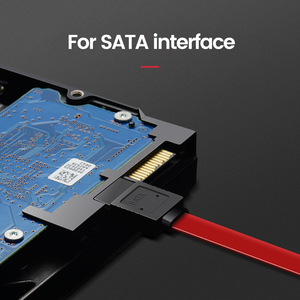 Cable de Audio SATA 3,0 macho a SATA 3,0 macho, color rojo, 50cm, cobre puro, USB3.0, tipo plano con función de alimentación para dispositivos USB - Product Image 1