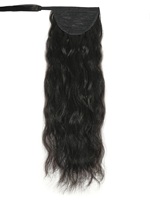 Extension de queue de cheval ondulée naturelle de haute qualité, 100 % cheveux vierges Remy, doux et naturels, toutes couleurs, pour filles et femmes, exportateurs indiens