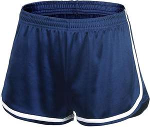 กางเกงขาสั้นออกกำลังกายเอวสูงสำหรับผู้หญิง ยี่ห้อ Star Works Corporation เนื้อผ้าระบายอากาศ ยืดหยุ่นได้ สวมใส่สบาย พร้อมปักโลโก้ตามสั่ง ผ้าถักเนื้อนุ่ม - Product Image 6