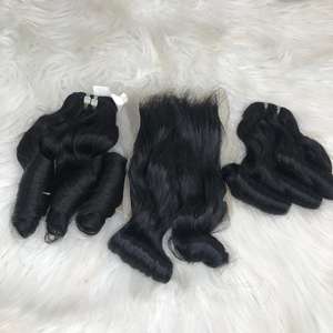 Qualité Prix de gros Remy Hair Bouncy Curly Bundles 100% Vietnam Extensions de cheveux humains avec la meilleure qualité - Product Image 2