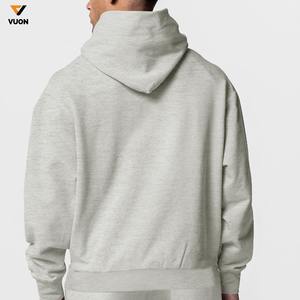 Sweats à capuche épais et unisexe personnalisés Sweat à capuche brodé zippé surdimensionné en coton sans ficelle pour hommes - Product Image 6
