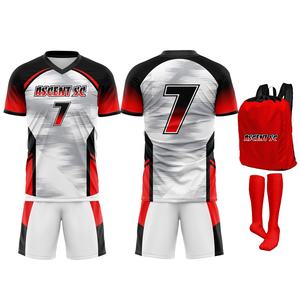 Conjunto de Camisetas de Fútbol Sublimadas Personalizadas de Alta Calidad para Hombre, Camisetas de Fútbol al por Mayor con Diseño de Transferencia Térmica, Pantalones Cortos de Fútbol para Adultos - Product Image 3