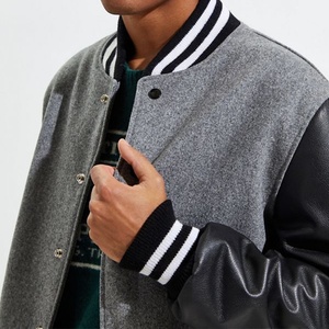 Chaqueta Letterman de Estilo Vintage Personalizada para Hombre, con Mangas de Lana, Bordados y Parches, Estilo Varsity Urbano para Invierno - Product Image 3