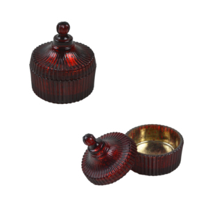 Tarro de cera de vidrio coloreado con tapa Vela de vidrio de diseño medio Votiva para interior Hogar Villa Cena y diseño de fabricación de velas de boda - Product Image 6