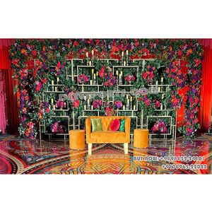 Soportes de velas exclusivos para decoración de bodas Hermosas paredes de velas para escenario Lujoso estilo de caja de boda Soportes de velas Decoración - Product Image 1