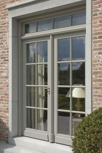 Puerta de Entrada de Madera con Ventanas Dobles de Vidrio Templado para Apartamento - Product Image 2
