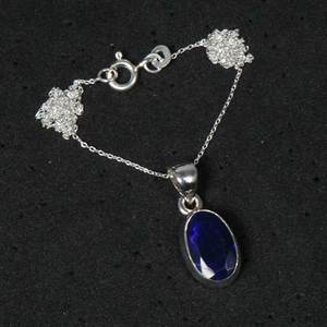 Collar Boho de Plata de Ley con Colgante de Ópalo Etíope Negro Facetado, Joyería de Piedras Preciosas Hecha a Mano, Regalo para Mujer - Product Image 5