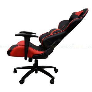 Chaise de jeu pivotante rouge GC003 avec accoudoirs 4D extensibles, inclinable, en cuir et métal, avec fonction massage, design moderne pour la maison et le bureau - Product Image 3