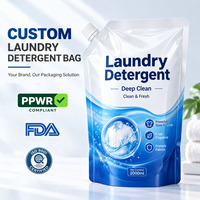 Pochette Doypack de haute qualité avec bec verseur latéral pour détergent lessive, 1L 2L, pour liquides