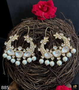 ต่างหูไข่มุกกุณแจแจ็กคุกดีไซเนอร์สง่างามต่างหูหรูหราสำหรับผู้หญิงต่างหูสวยสำหรับผู้หญิง - Product Image 5