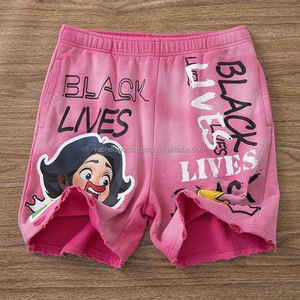 Low Moq Custom Vintage Streetwear Pantalones cortos grises lavados Algodón en blanco French Terry Mens Acid Wash Shorts - Product Image 3