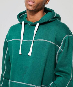 Pull lourd 100% coton Logo à capuche grande taille hommes 400 500 GSM épais personnalisé surdimensionné poids lourd sweats à capuche - Product Image 5