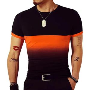 T-shirt à manches courtes à col rond 100% coton pour hommes, vêtements décontractés respirants à séchage rapide, motif solide de 200 grammes pour adultes, meilleure vente - Product Image 1