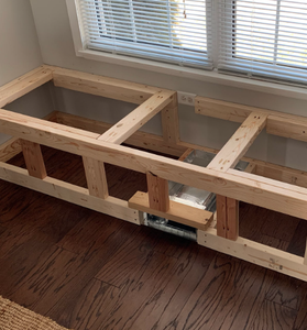 Banco de ventana de madera maciza con almacenamiento (estilo Nook) - Product Image 2