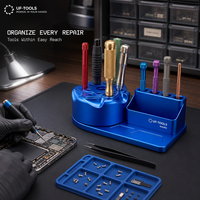 Organisateur d'outils de réparation de téléphones portables professionnel, boîte de rangement rotative en ABS monobloc avec base magnétique puissante