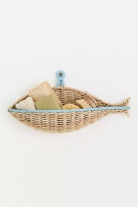 Adorable Estante de Pared con Forma de Pez de Ratán para Habitación Infantil, Decoración de Pared Hecha a Mano para Guardería, Almacenamiento Natural, Organizador Boho para Habitación de Bebé - Product Image 2