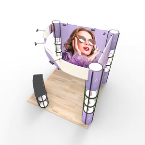 Ormarić Twister Tower Trade Show Equipo Pantalla portátil de aluminio con vitrina acrílica Soporte de almacenamiento de iluminación trasera - Product Image 3