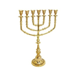 New Arrival Religious Handmade Metal Menorah Candelabra Designer Aluminium Metal Menorah <b>Candlestick</b> <b>Holder</b> - Product Image 3