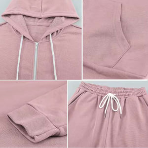 Entrenamiento personalizado Jogging Cómodo Cremallera Chándales Trajes Conjunto de dos piezas Chándales Algodón Unisex Chándal - Product Image 6