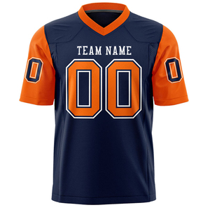 Camisetas de fútbol bordadas personalizadas, ropa de fútbol americano retro de calle holgada, camisetas de rugby cosidas, camiseta de fútbol americano - Product Image 3