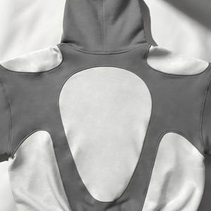 เสื้อฮู้ดดี้ผ้าฟลีซฟอกทรงโอเวอร์ไซส์สำหรับผู้ชาย คุณภาพสูง ผ้าฝ้าย 100% หนัก 410 กรัม ผ้าเฟรนช์เทอร์รี่ ทรงปกติ ปักลายตามสั่ง - Product Image 5