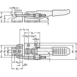 GANTER GN 851 Steel Locking <b>Clamp</b> with Holding Force of 7000 N - Product Image 3