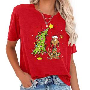 Impression personnalisée T Shirt pour les femmes régulier de haute qualité décontracté 100% excellente qualité imprimé porter T-Shirt pour les femmes - Product Image 2