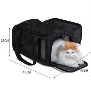 Sac de transport extensible pour animaux de compagnie avec maille respirante, sac de transport portable pour chat et chien, pliable, approuvé par les compagnies aériennes - Product Image 2