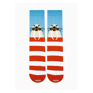 Walrus Patterned <b>Socks</b> Colorful Digital Printing Daily Use ODM <b>Polyester</b> and Spandex Breathable One Size Fits All for Gift - Product Image 1