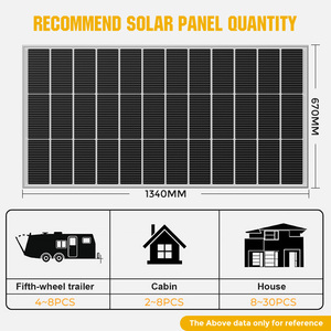 200W Half Cell Rigid <b>Solar</b> <b>Panel</b> with Silicon and Glass Surface for Home <b>Solar</b> Power Generation System - Product Image 2