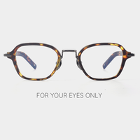 Lunettes optiques modernes de haute qualité, monture combinée en titane et acétate, forme rectangulaire, style intemporel, TFB
