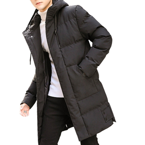 Chaqueta acolchada de invierno para hombre con capucha y logotipo personalizado, tela de lona, a prueba de viento, transpirable, de talla grande - Product Image 5