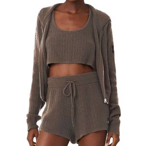 Moda mujer Full Zip Hoodie estilo corto cómodo Relax Fit chaqueta con capucha para todos los días - Product Image 4