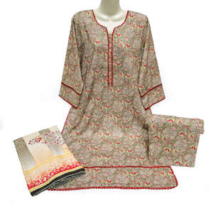 <b>3</b> <b>Piece</b> Linen <b>Suit</b> | Shalwar Qameez Pakistani Dresses for <b>Women</b> | Indian Pakistani Clothing Saaree Anarkali Dress Kurti - Product Image 1